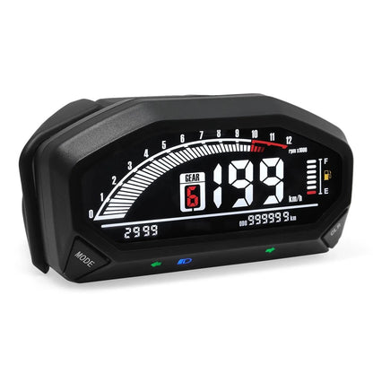 Digital Odometer LCD Speedometer Dashboard Meter for Universal Motorcycle