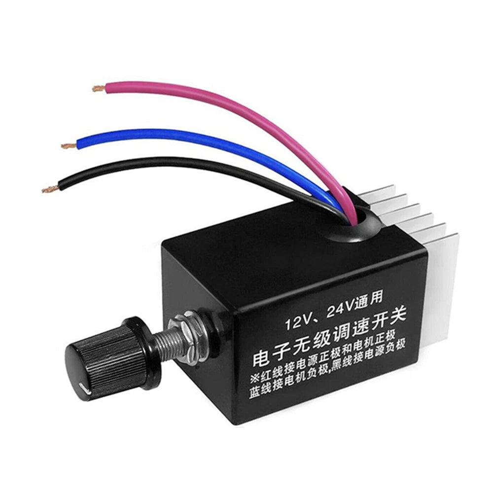 Motor Speed Controller Switch Knob for Car Truck (DC 12V 24V)