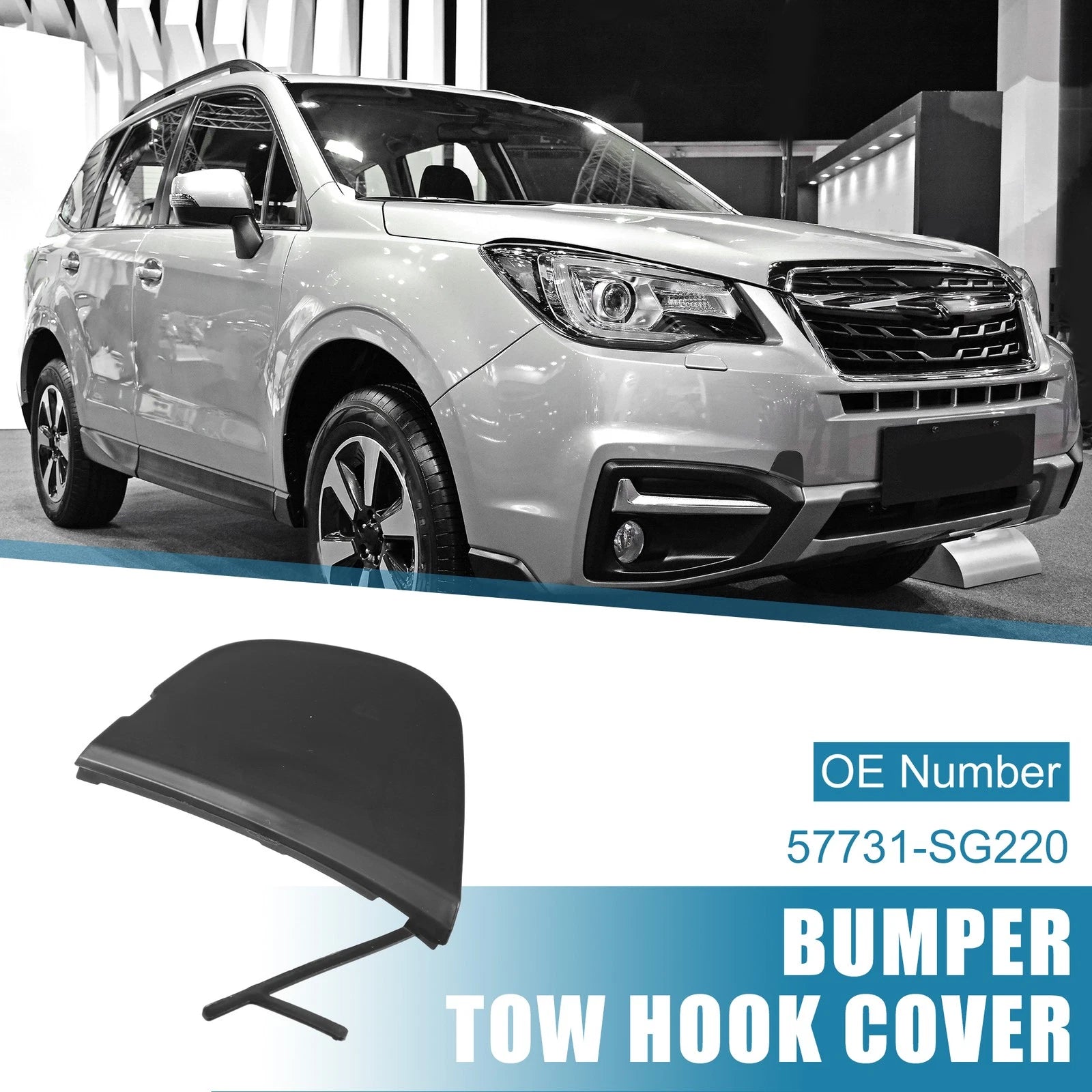 Tow Hook Cover Front Right Replacement for Subaru Forester (2016–2018)
