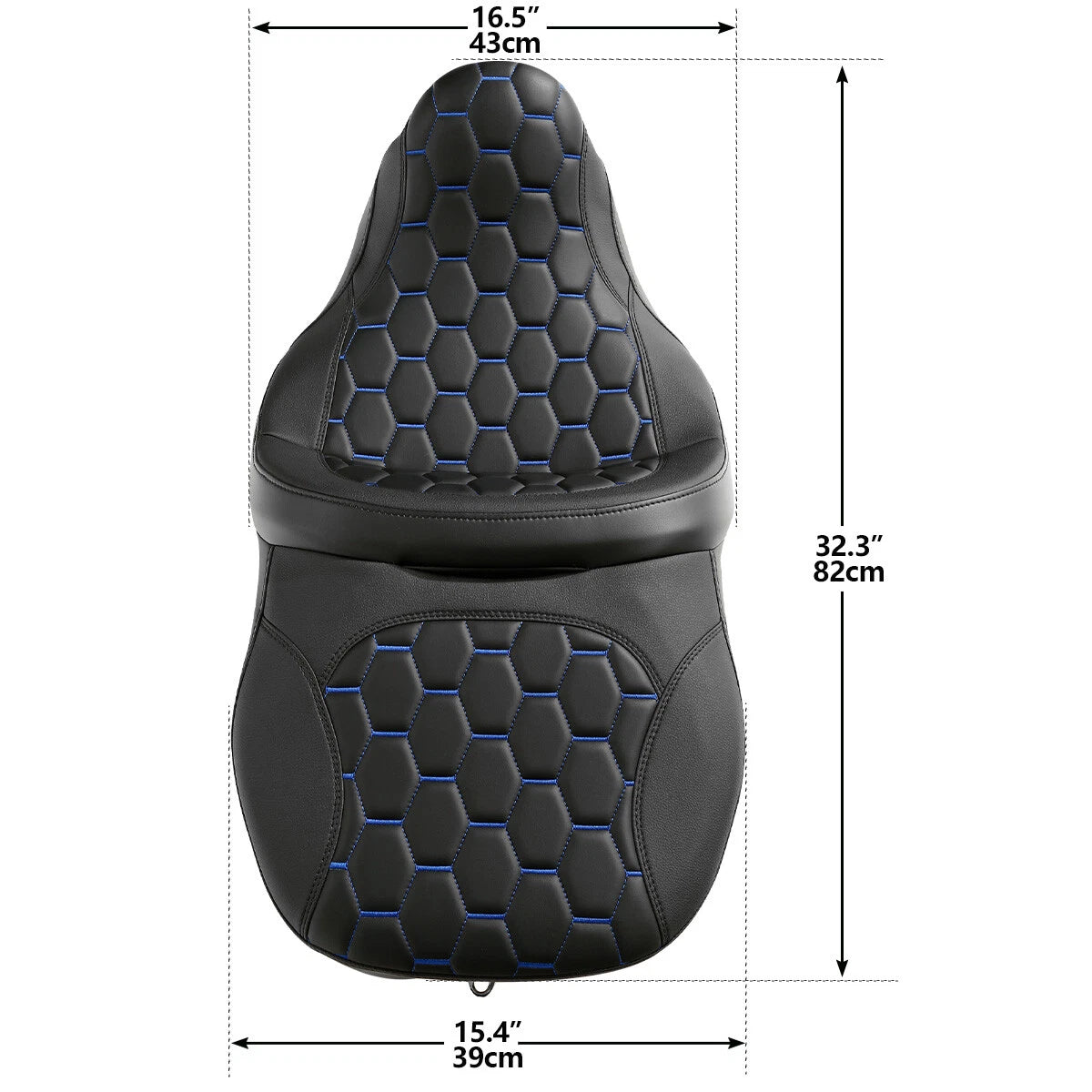 Black Rider Driver & Passenger Seat for Harley Touring Road Glide (2009–2023)