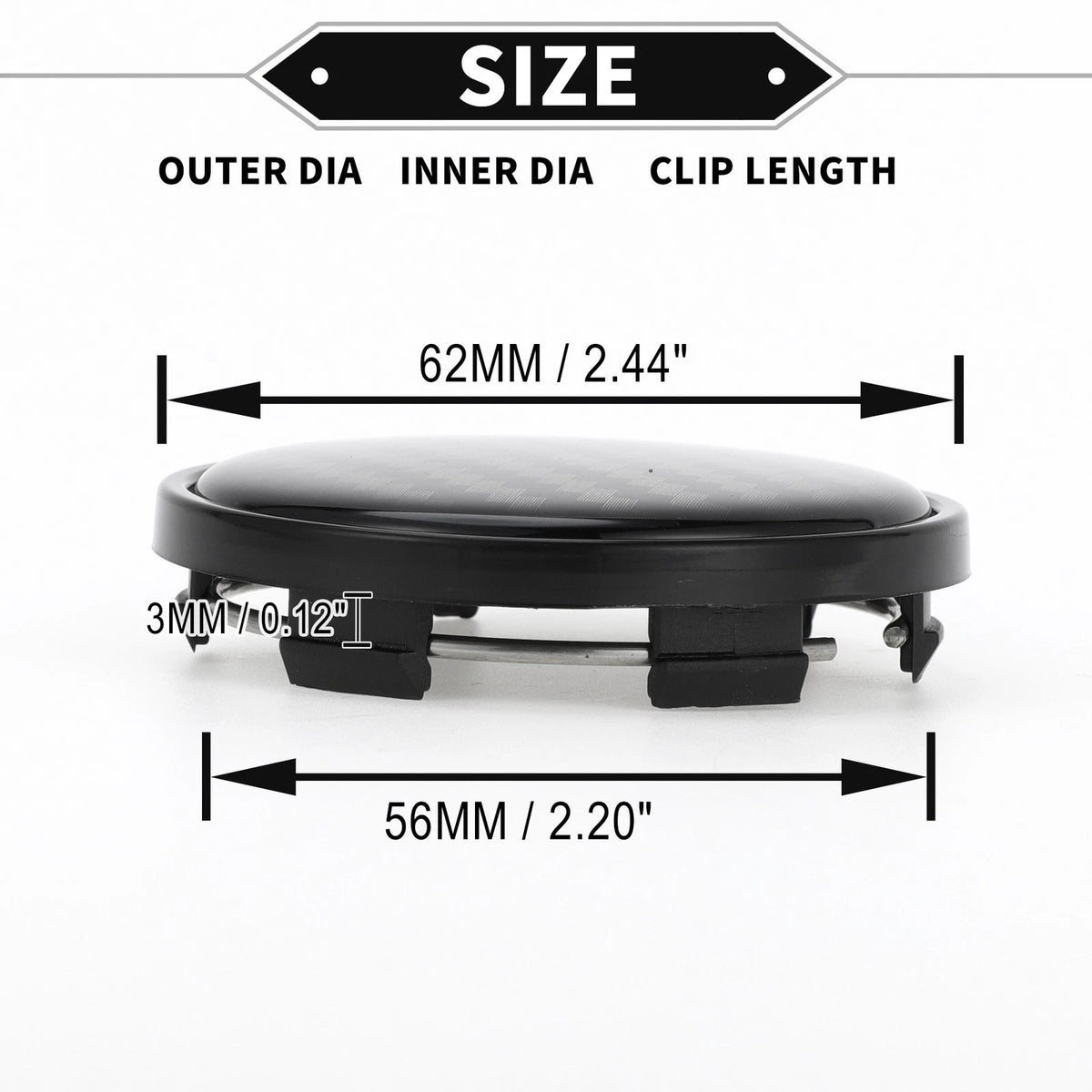 Set of 4 Wheel Hub Center Caps 62mm for