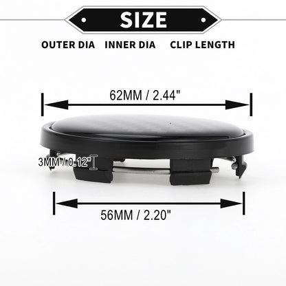 Set of 4 Wheel Hub Center Caps 62mm for