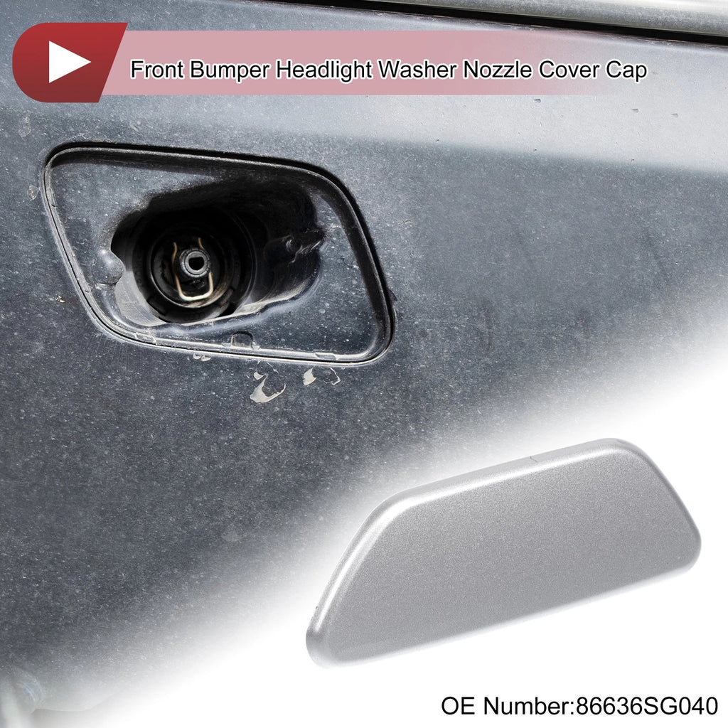 Front Left Washer Nozzle Cover Cap for Subaru Forester (2013–2015) Silver Tone
