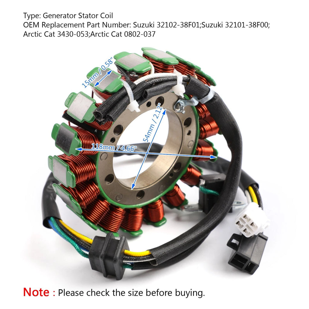 Magneto Stator Coil for Arctic Cat ATV 400 375 650 TBX TRV 3430-053/0802-037