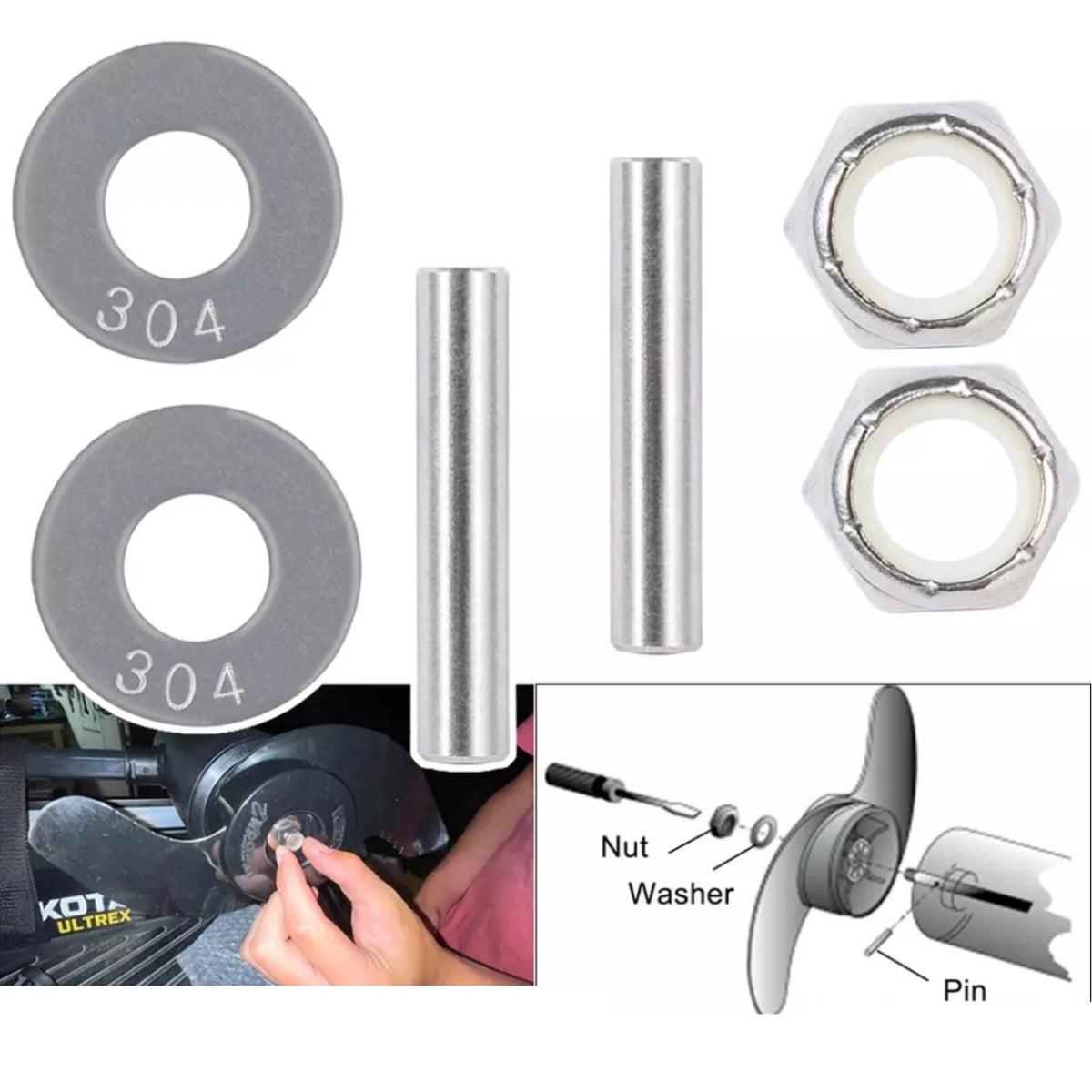 MKP-34 Prop Nut Kit for Minnkota Trolling Motor (1865019)