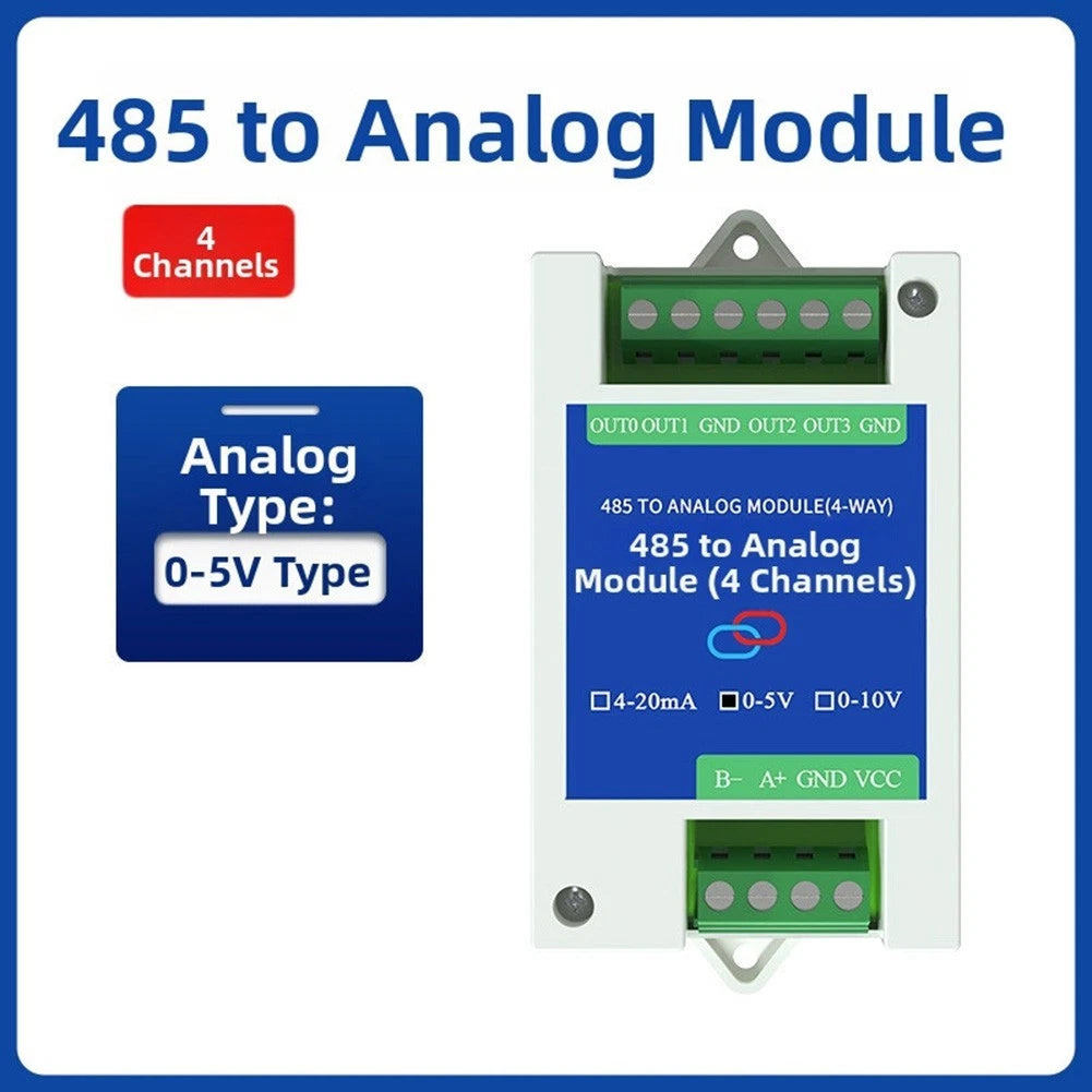 RS485 Analog Acquisition Module for Industrial Sensors (4-20mA, 0-5V, 0-10V)