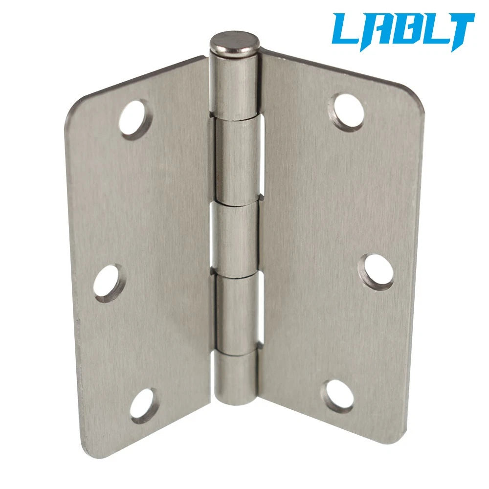 50 Pack Satin Nickel Door Hinges for (3-1/2", 1/4" Radius)