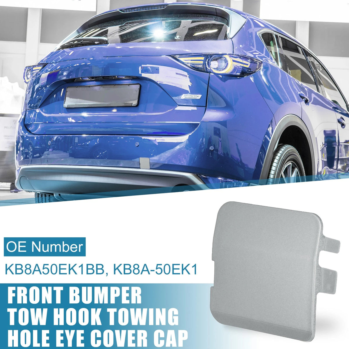 Rear Bumper Tow Hook Cover Eye Cap for Mazda CX-5 (2017–2021)
