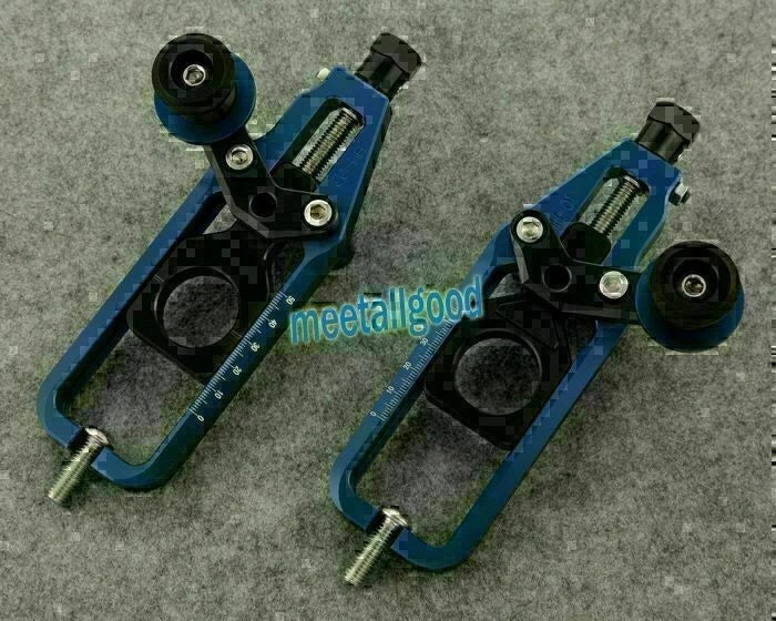 Motorcycle Chain Adjuster Tensioners for Yamaha YZF R1 (2009–2012) Blue