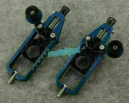 Motorcycle Chain Adjuster Tensioners for Yamaha YZF R1 (2009–2012) Blue