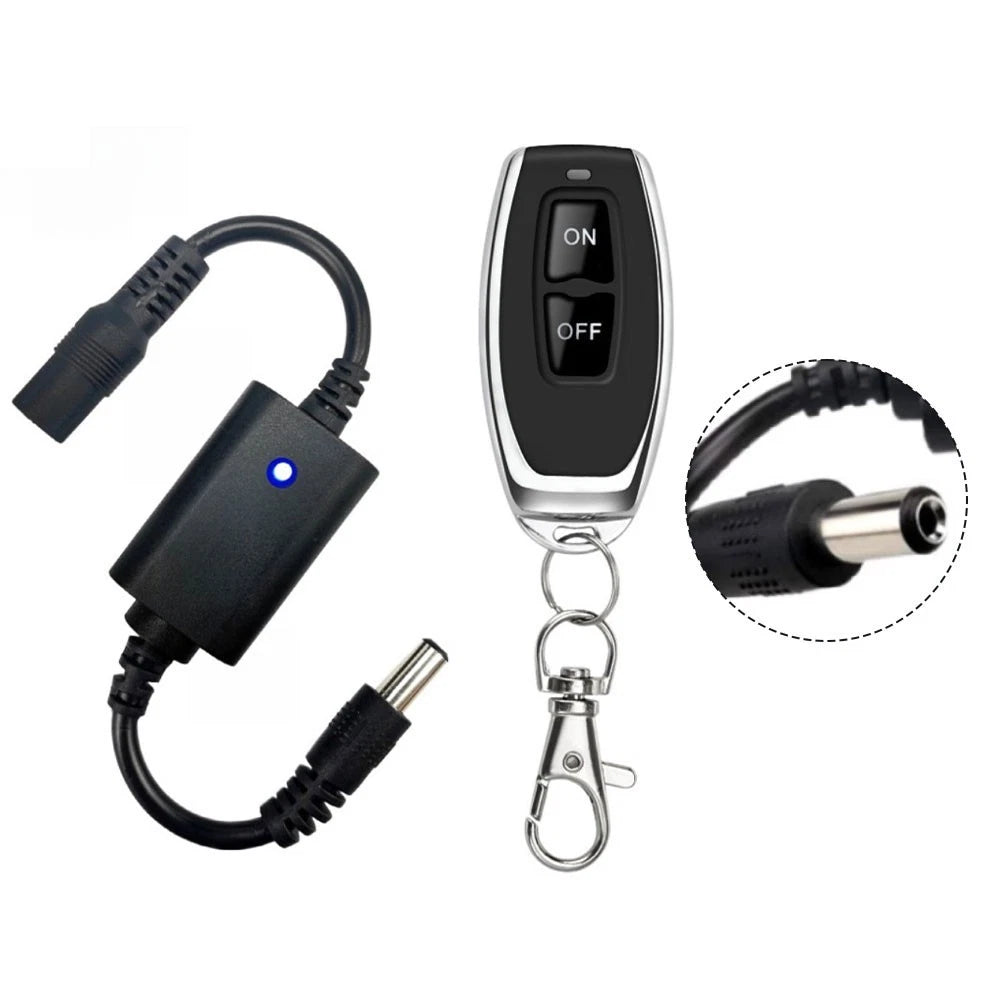 Remote Control Switch for LED Light Strips and Lamps (DC 37V to 12V)