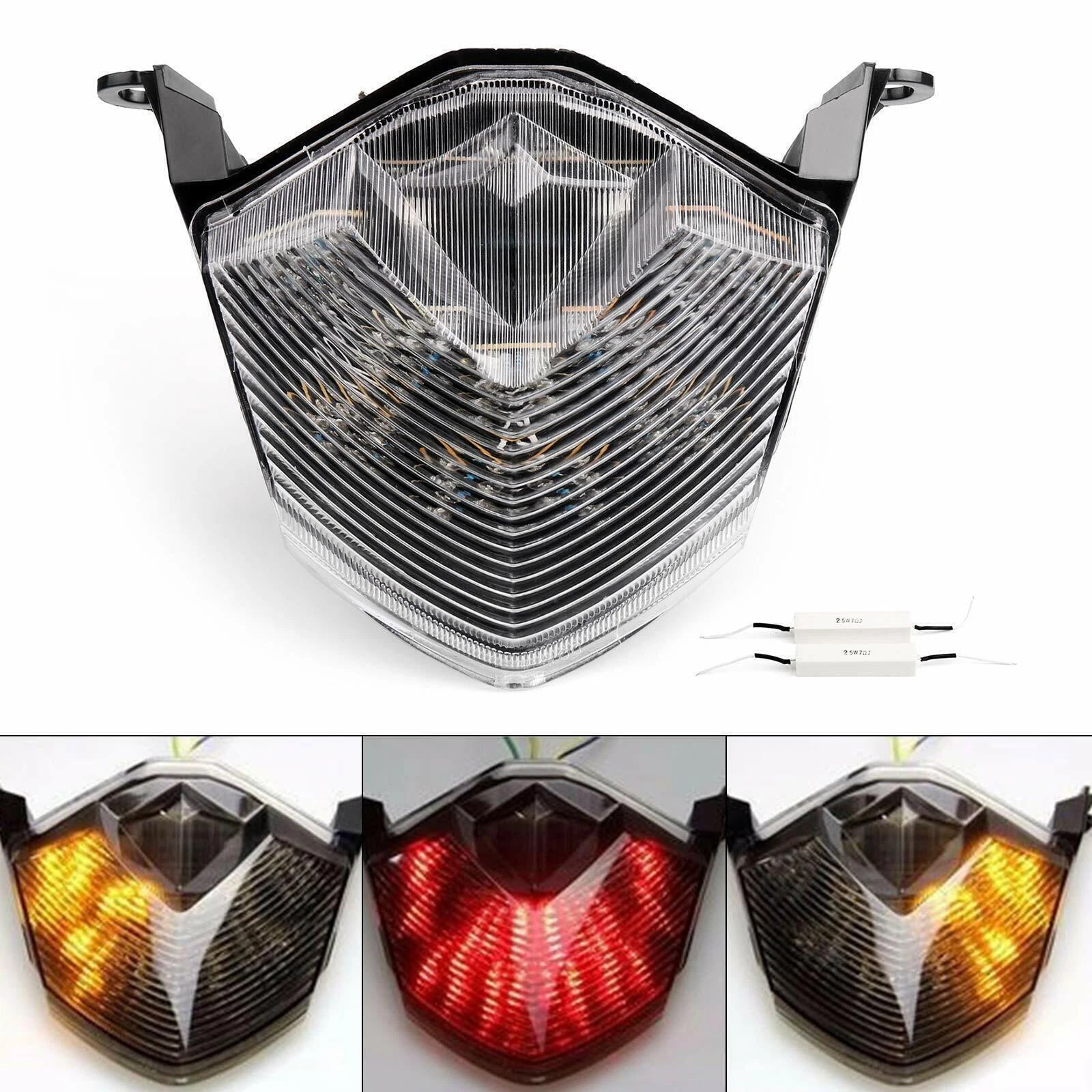 Integrated LED Tail Light Turn Signals for Kawasaki Z750 Z1000 ZX6R ZX10R