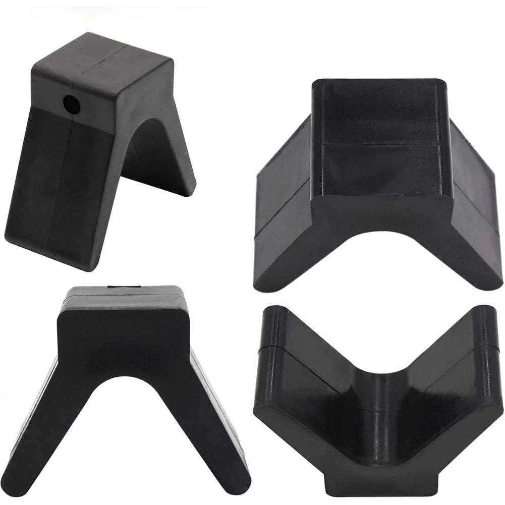 Non-Marking V-Style Rubber Bow Stop for Boat Trailers (Universal Fit)