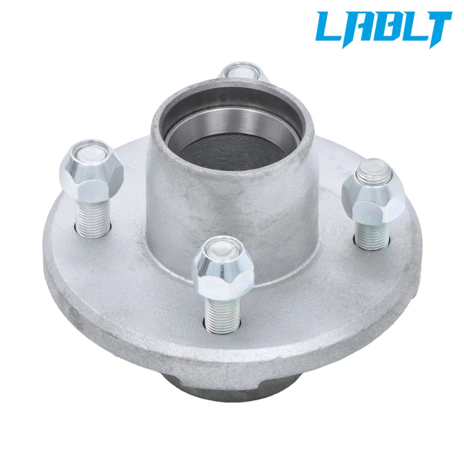 Set of 4 Galvanized Trailer Hub Kit for 2000lb Spindle (1")