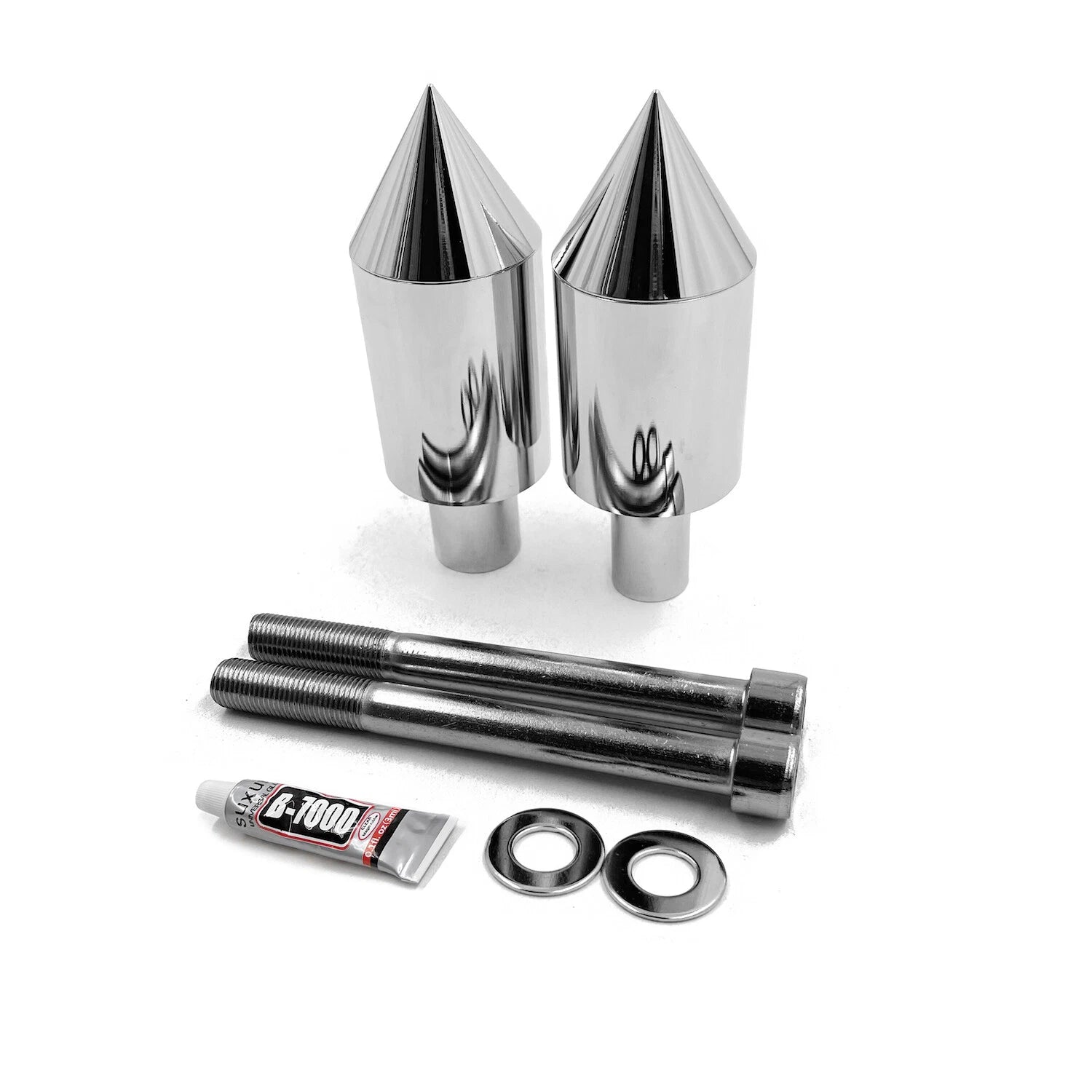 Chrome Spike Billet Aluminum Frame Slider Protector for Honda CBR600RR (2003–2006)