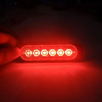 LED Side Lamp for Vehicle (12V 24V) - White Yellow Red Blue, 6 LEDs