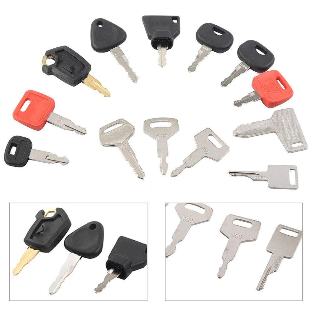 Ignition Key Set for Volvo, Komatsu, Yanmar, JCB (13 Keys)