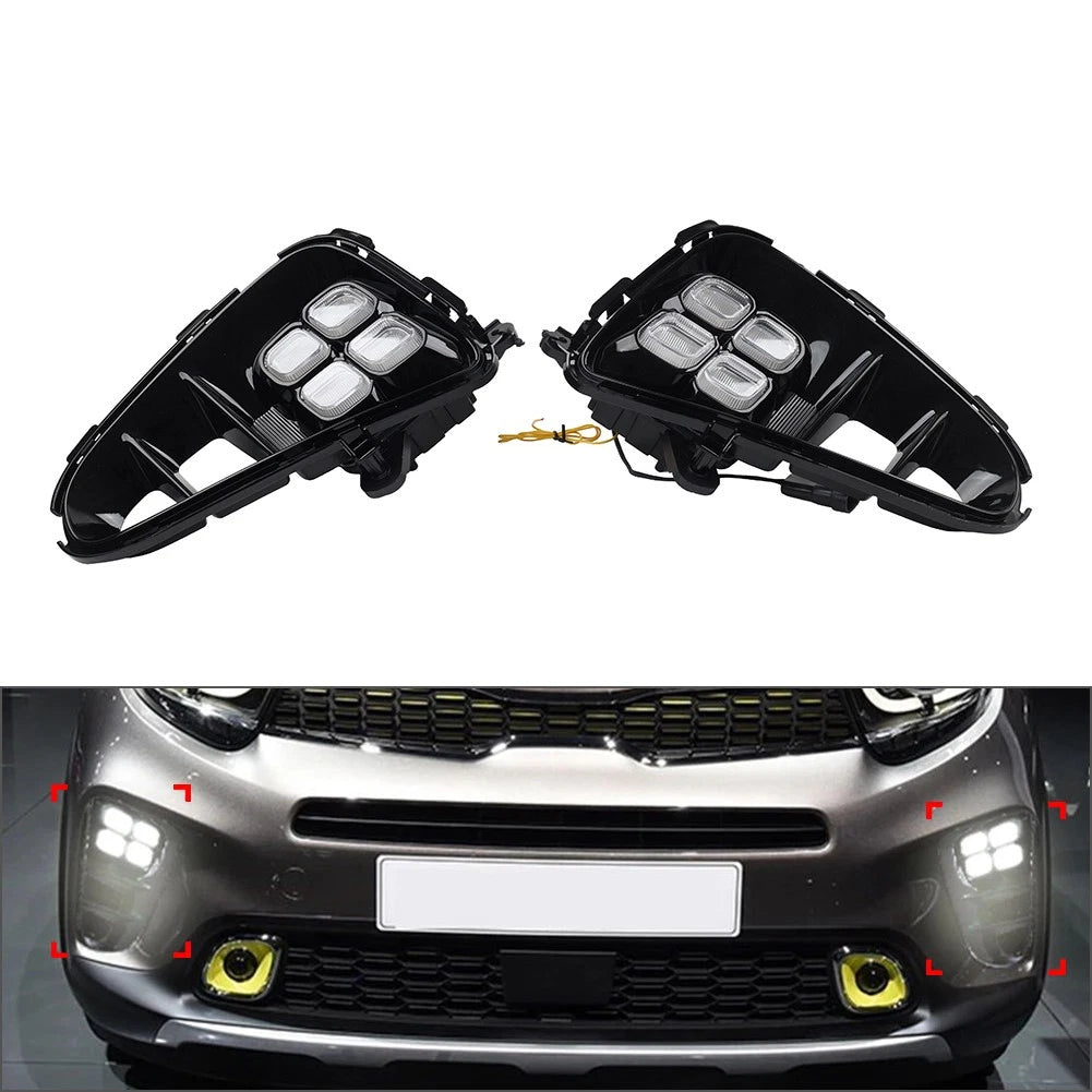 Daytime Running Light Front Fog Lamp for Kia Picanto (2017–2020)