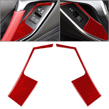 2X Inner Door Window Lift Switch Button Panel Cover Trim for Nissan GTR R35 (2008–2016)