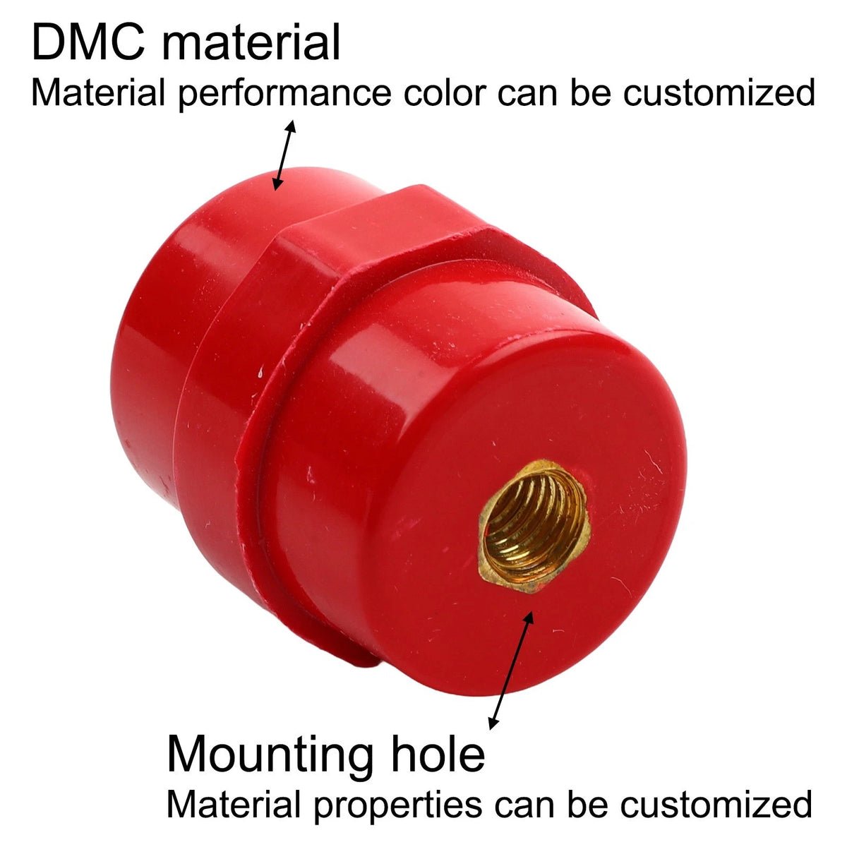 10Pcs Red Busbar Insulators SM35 M8 for Effective Insulation