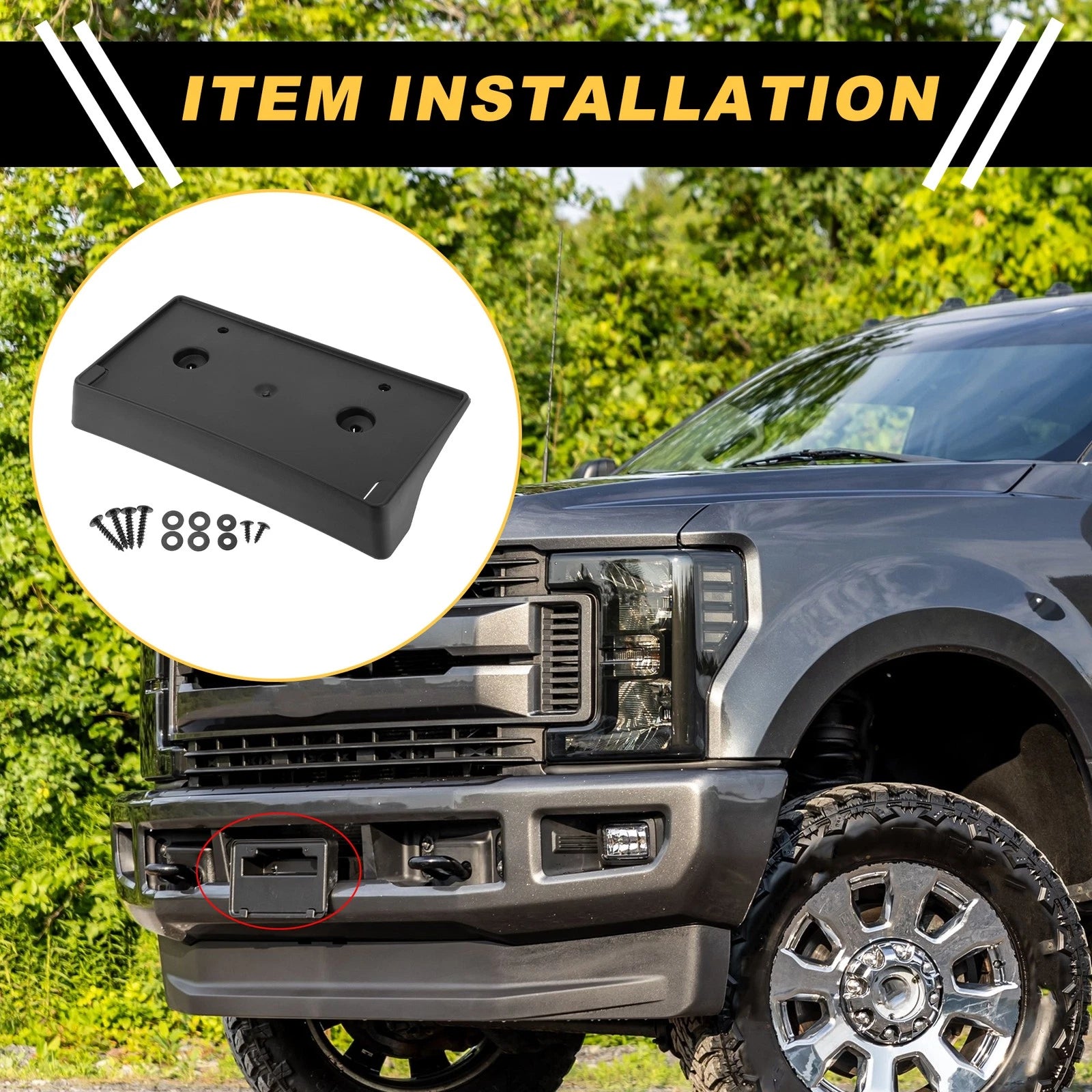Front License Plate Bracket Holder Replacement for Ram 1500 (2018–2023)