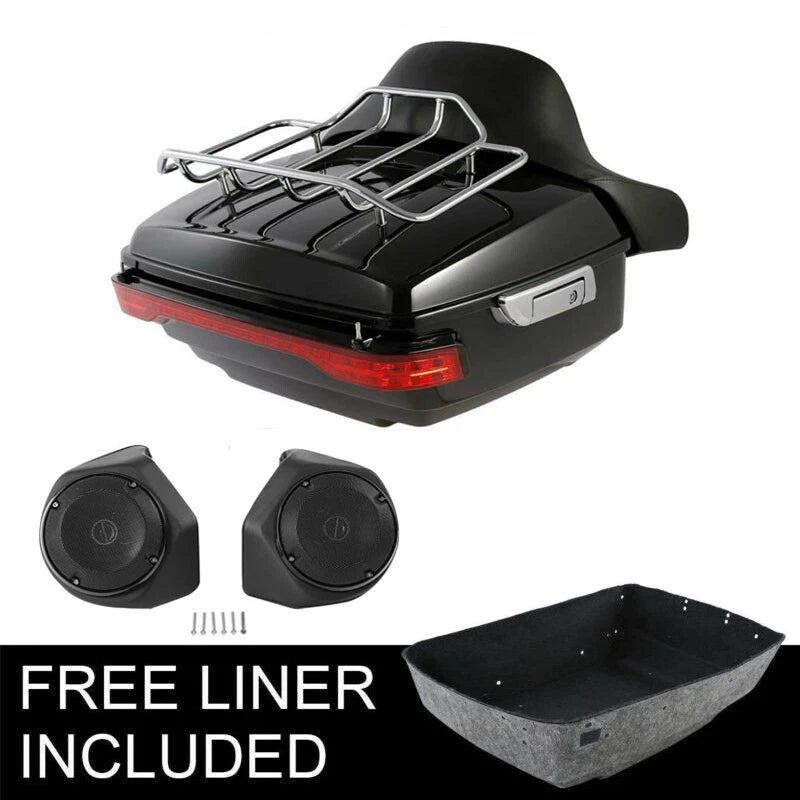 Trunk Backrest Rack Speakers for Harley Touring Road Glide (2014–2026)