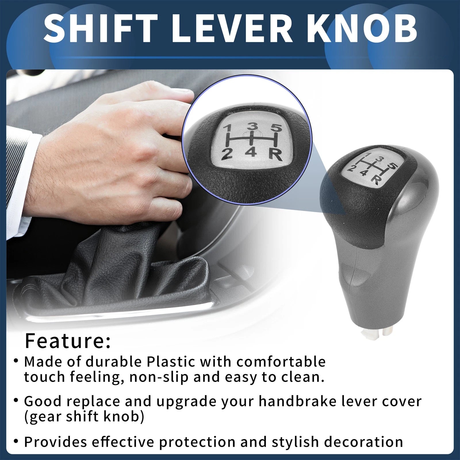 Manual Gear Shift Knob Replacement for Honda Civic 2006–2011 Plastic