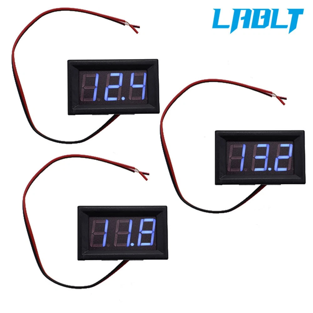 6X LED Digital Display Voltage Meter for Motorcycle (4.5-30V)