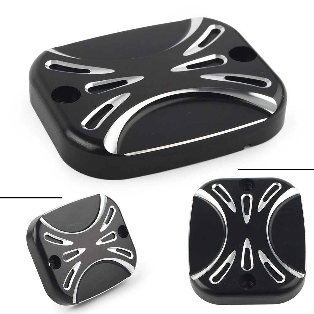 CNC Front Brake Reservoir Master Cylinder Cover for Harley Road King Softail