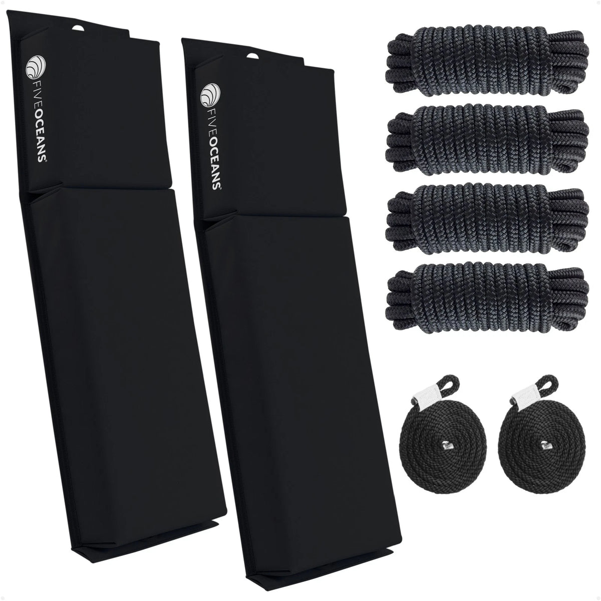 2-Pack Flat Boat Fender Kit for Docking (24" x 6-7/8" x 2-1/2")