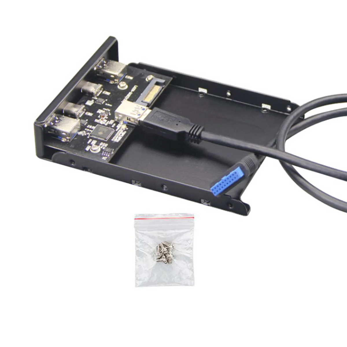3.5 Inch Front Panel USB Expansion Adapter for PC (4 Ports)