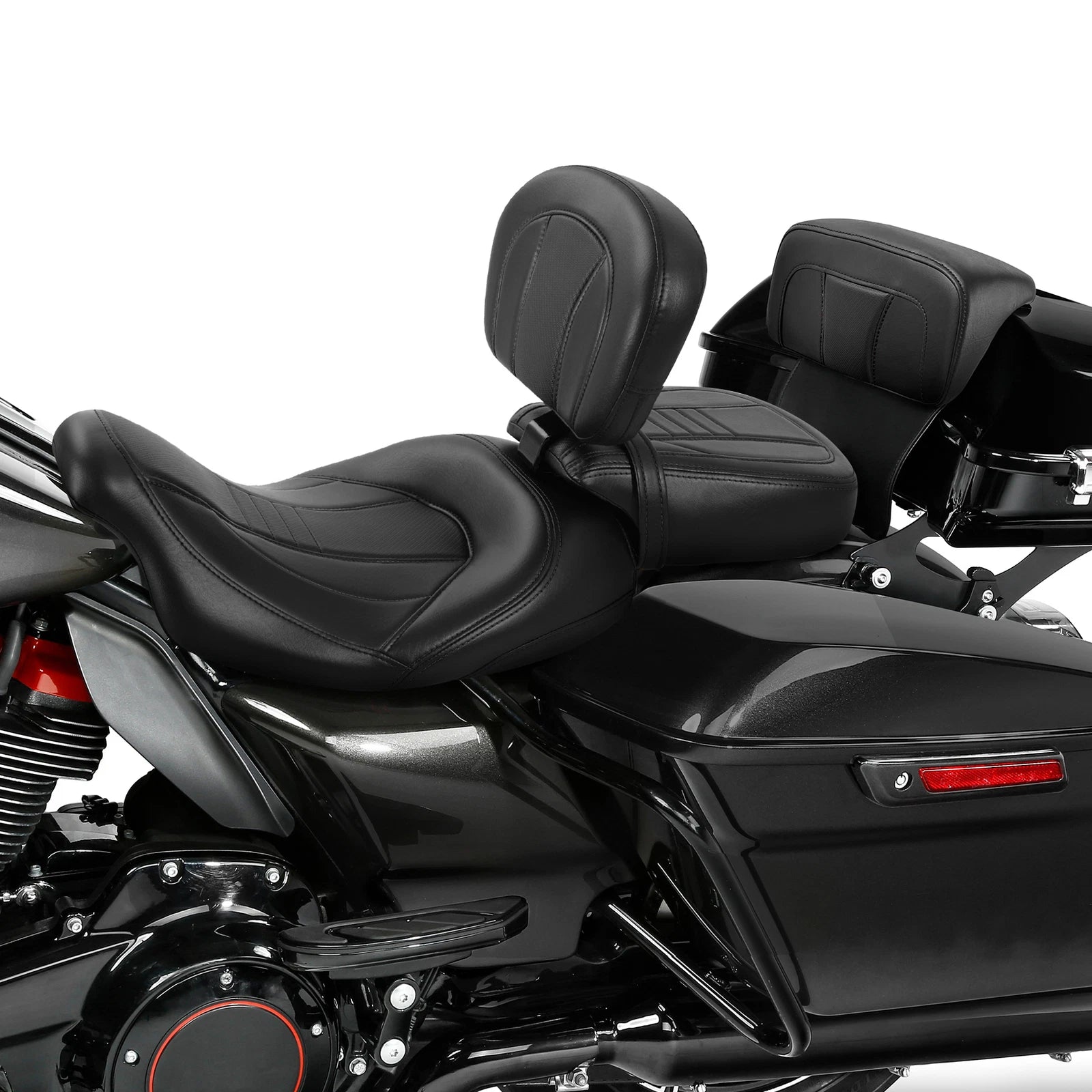 Driver Passenger Seat & Backrest Pad for Harley Electra Glide (2014–2023)