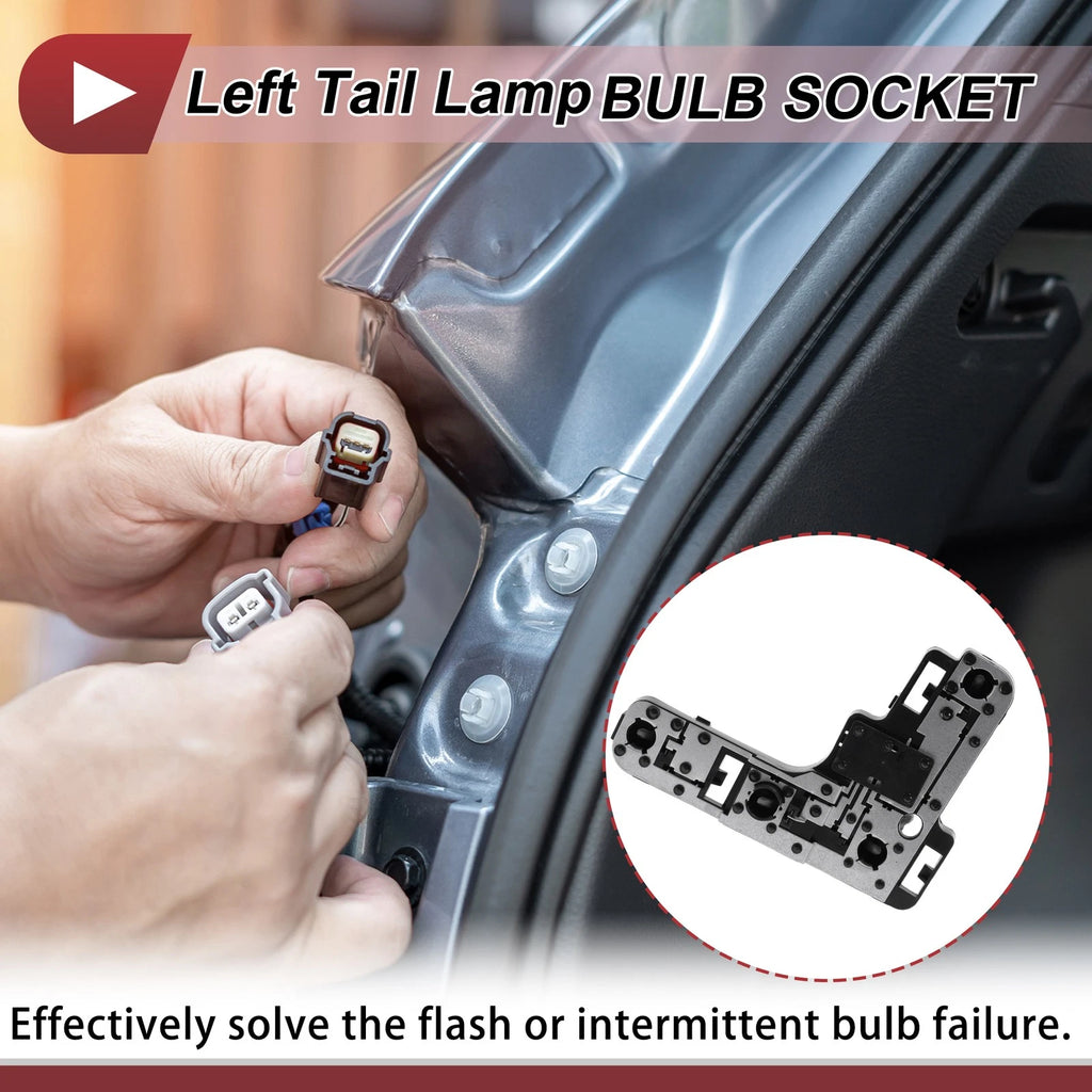1 Pc Left Tail Light Socket for Peugeot 307 T53 (2004–2006) Lamp Bulb Connector