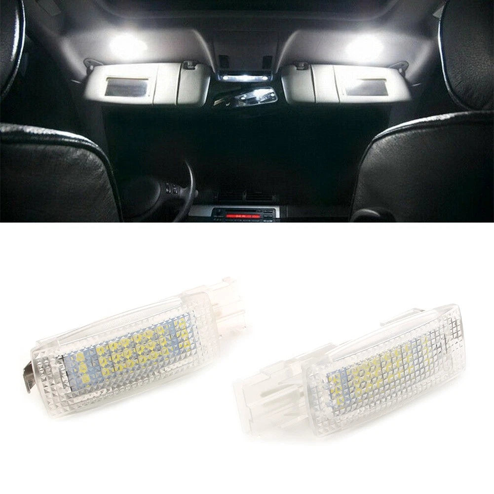 2X LED Light Auto Interior Visor Vanity Mirror for VW Golf Jetta Passat