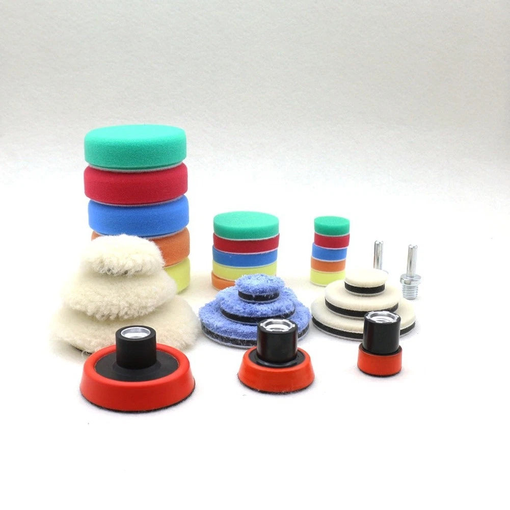 29 Pcs M14 Polishing Pad Set for Foam and Wool Polishing