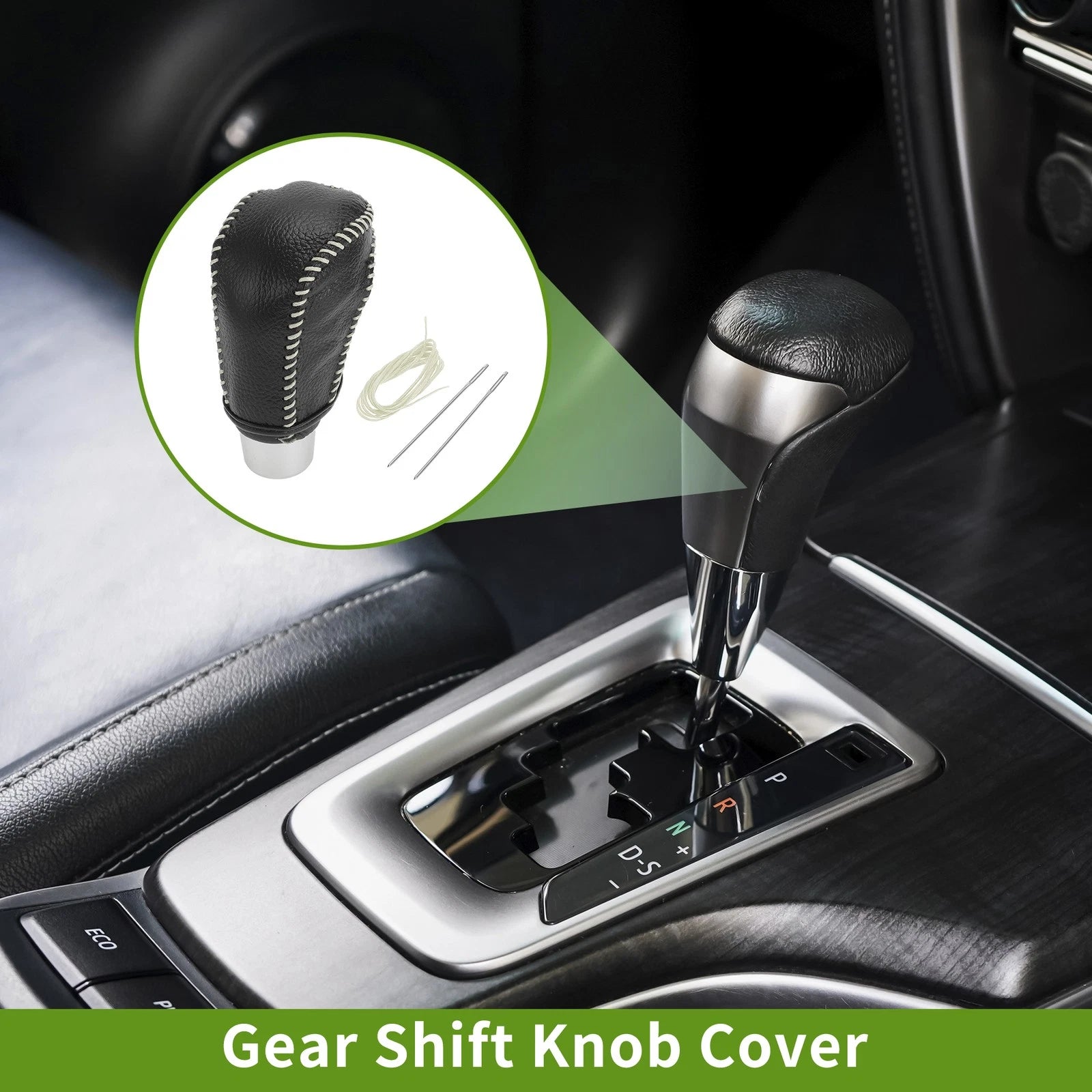 Gear Shift Knob Cover Replacement for Honda Civic (2016–2021) Pebbled Black