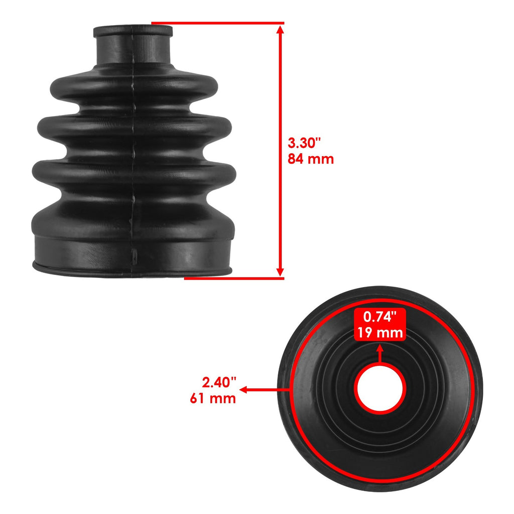 CV Boot Kit Front Inner Outer for Kawasaki Bayou 400 KLF400B (1993–1995)