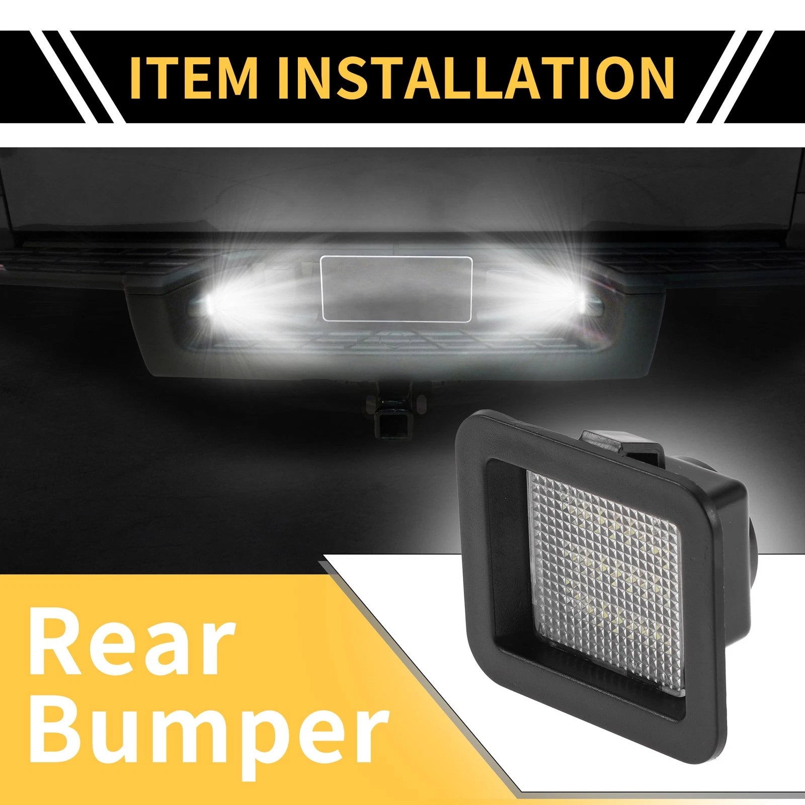 2pcs License Plate Light Lamp Replacement for Ford F-150 (2015–2023)