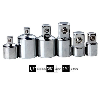 Ratchet Wrench Socket Converter Sleeve Set of 6 for Tool Compatibility
