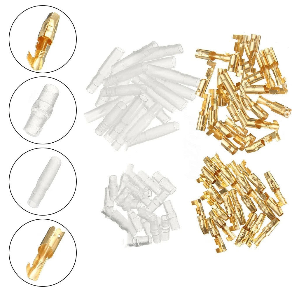 Assortment Terminals Kit for Electrical Wire Crimp Connectors (Male/Female)