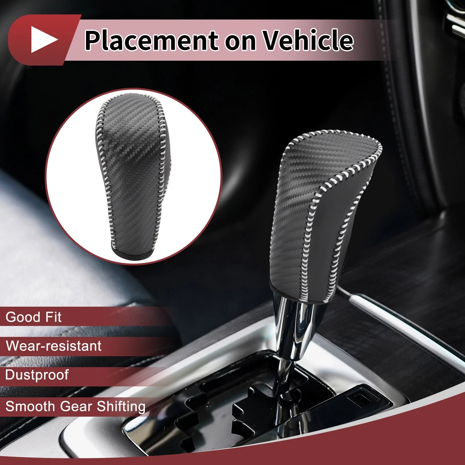 Gear Shift Knob Cover Replacement for Ford Fiesta (2009–2012)