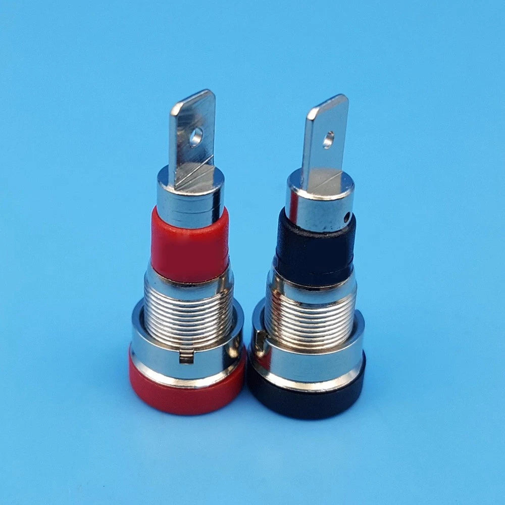 10pcs Brass 4mm Banana Female Jack Chassis Panel Mount Connector