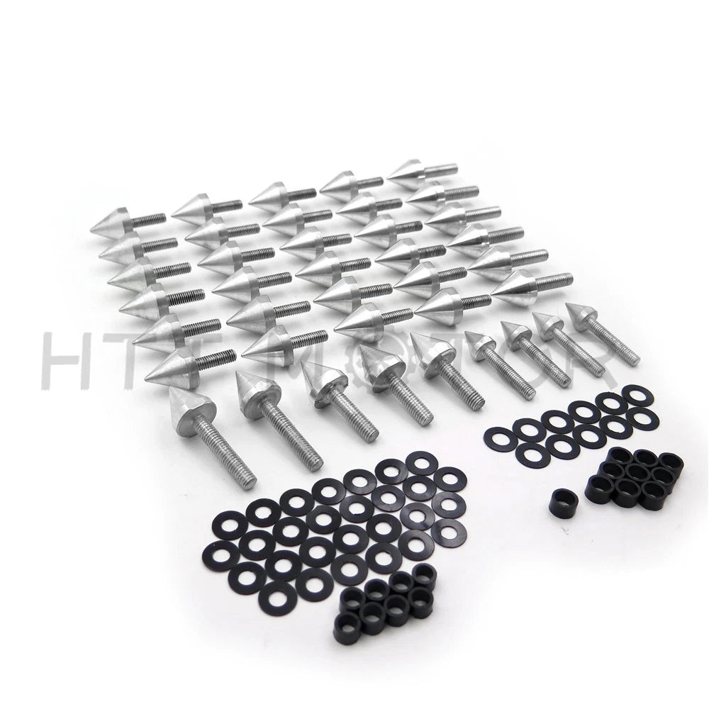Spike Fairing Bolts Kit for Yamaha YZF R6 (2003–2007) - Silver