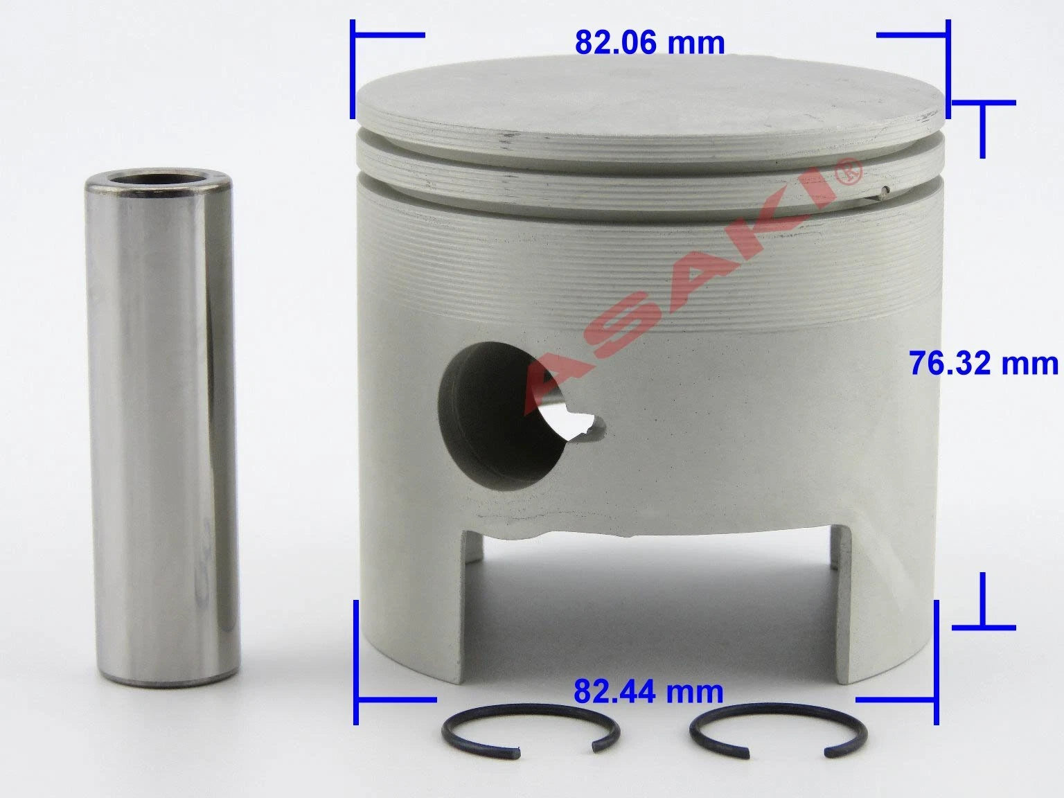 Piston Kit 0.50 with Piston Ring for Yamaha Outboard 55/85 HP (X3)