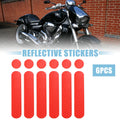 6pc Reflective Safety Stickers PET for Helmet Bicycle Motorcycle (Red)
