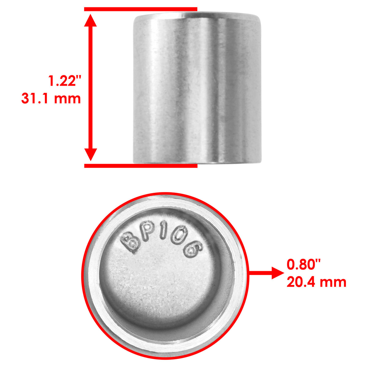 Rear Brake Caliper Piston for Yamaha 5TG-W0057-10-00 (Replacement)