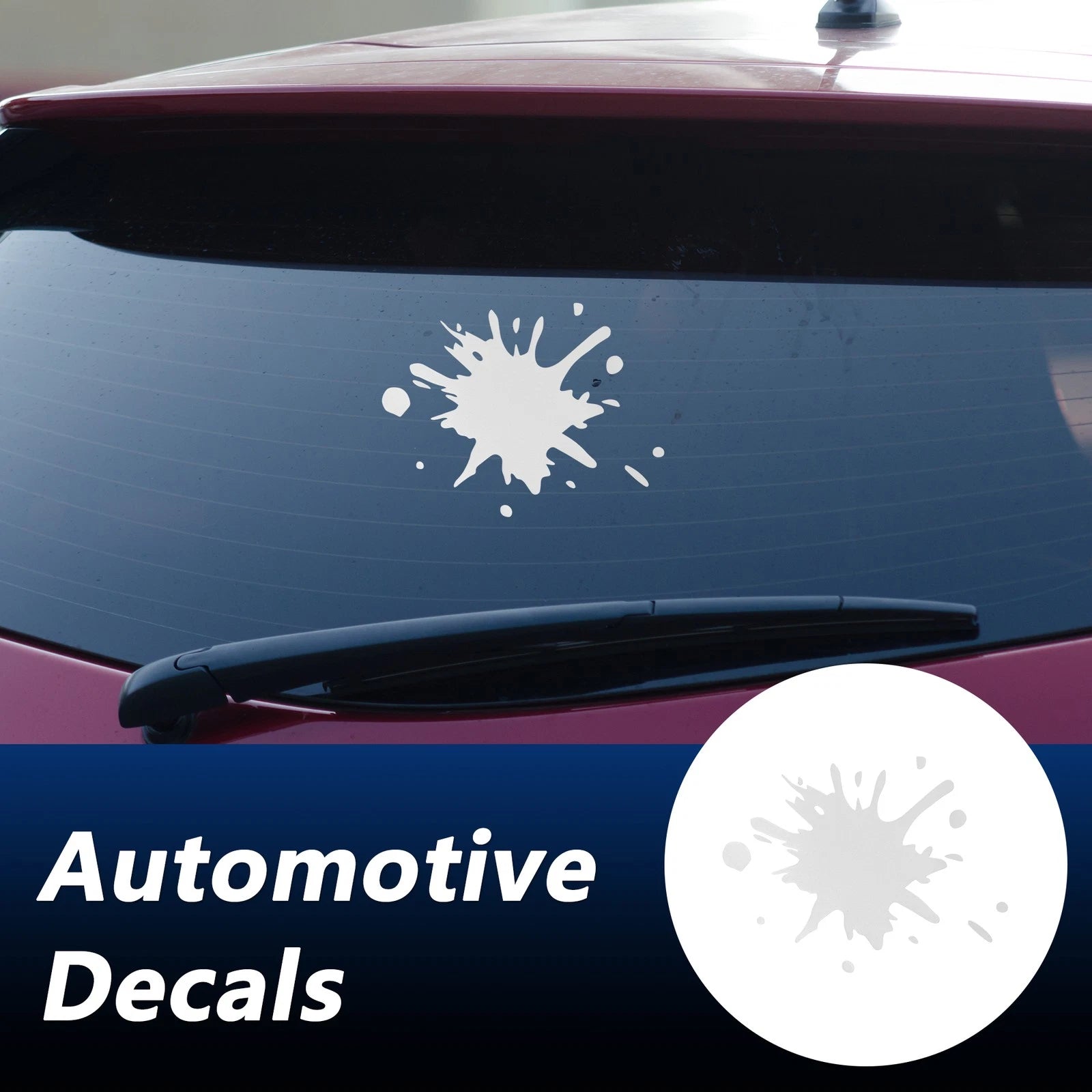 Reflective Bumper Decal for - Silver Tone, Sewage Spots