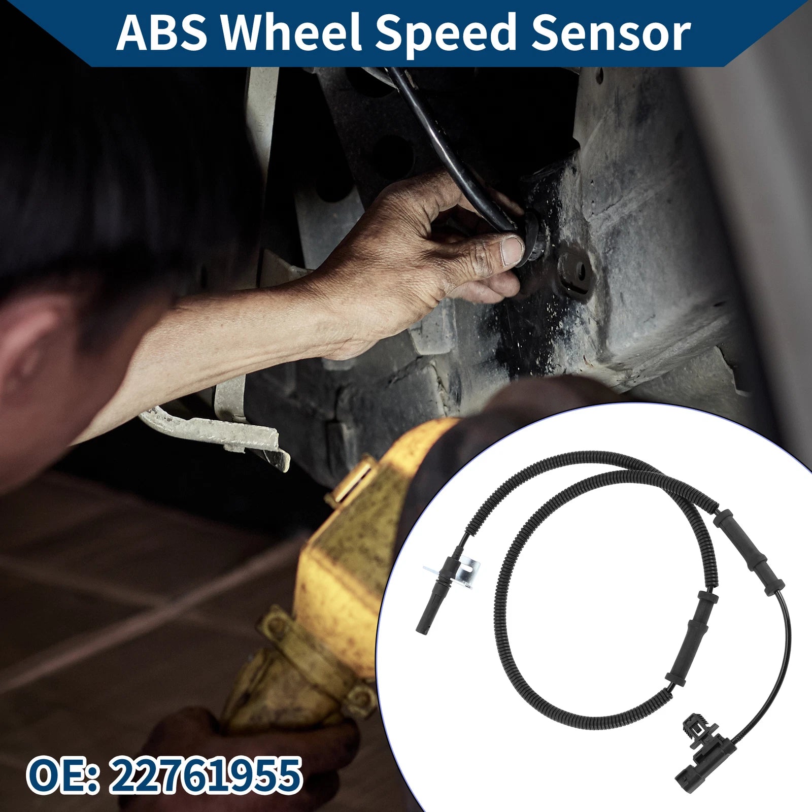 ABS Wheel Speed Sensor for GMC Sierra 3500 HD (2007–2019) No.22761955