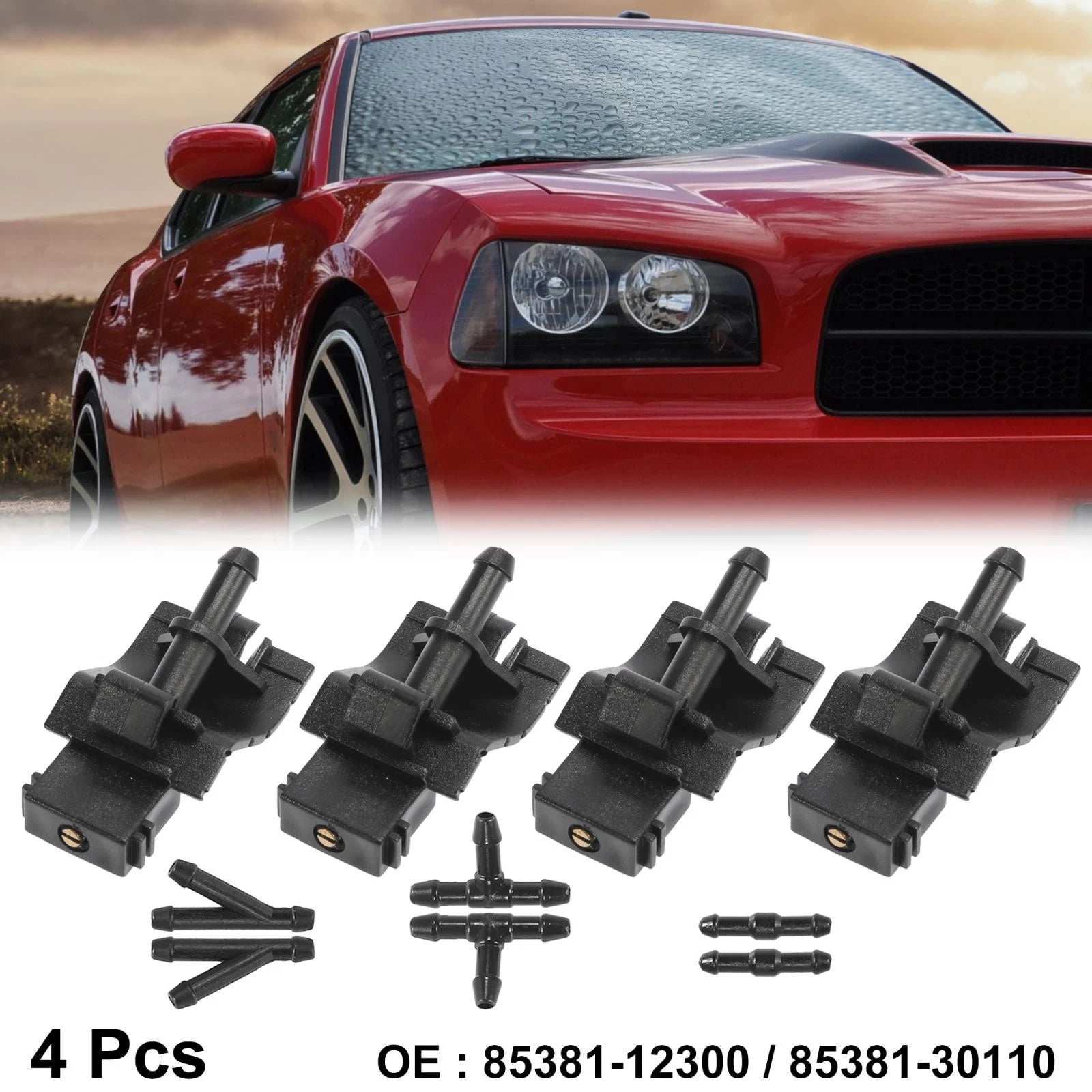 Windshield Washer Nozzle Front Set for Toyota 4pcs (2007–2015)