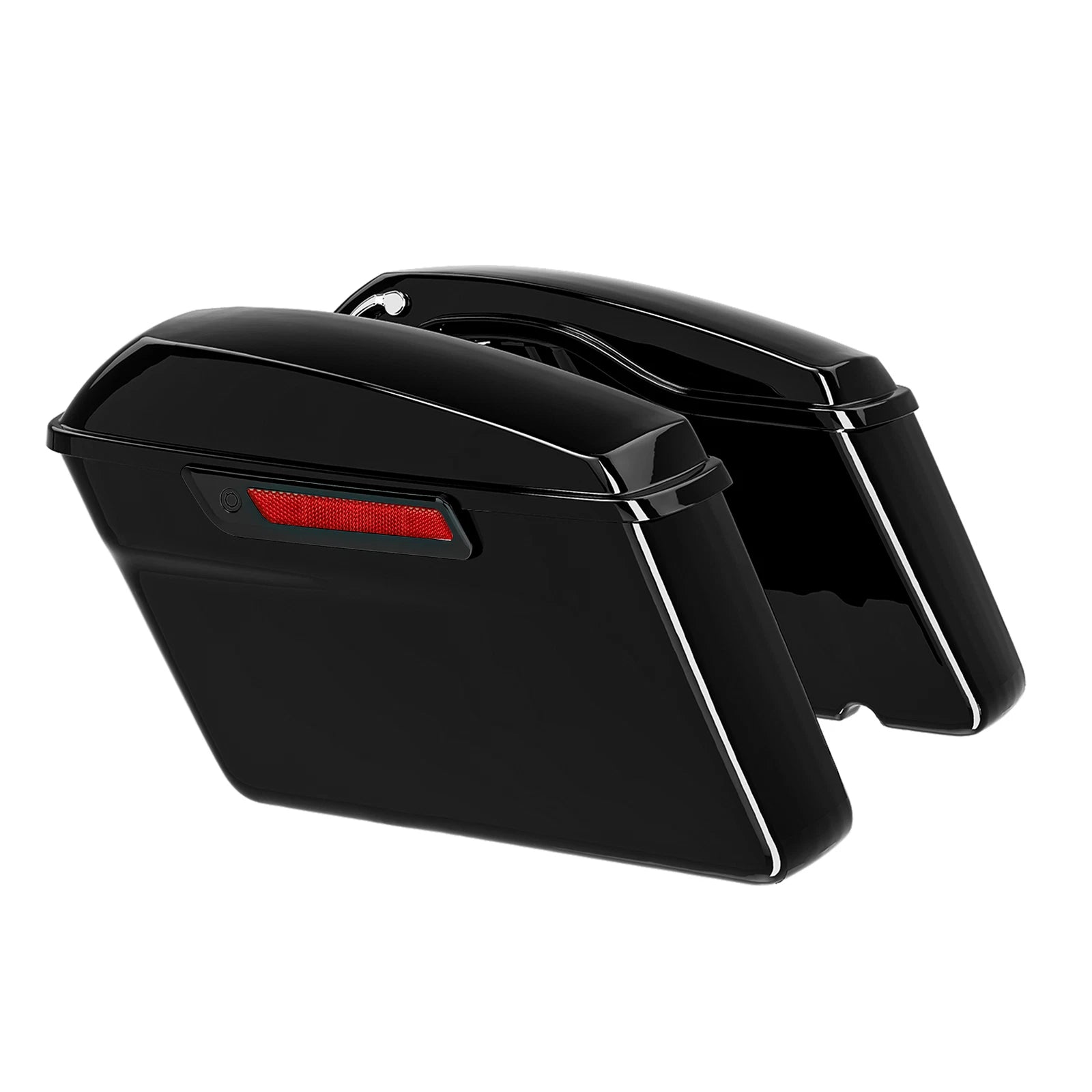 Saddle Bags & Chrome Conversion Brackets for Harley Softail FLST